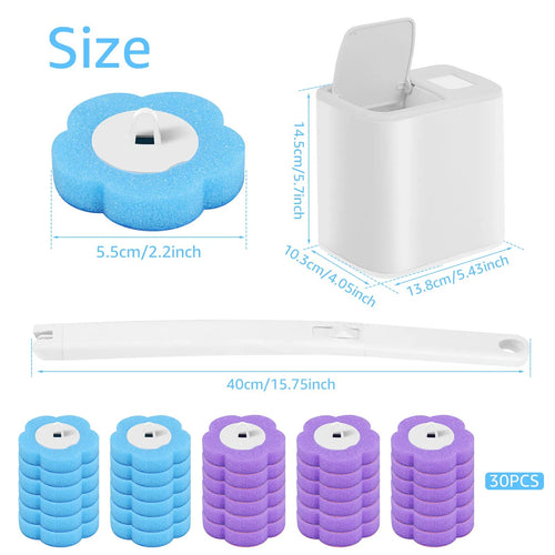 Jednorazowa szczotka do toalety + 36 wymiennych końcówek